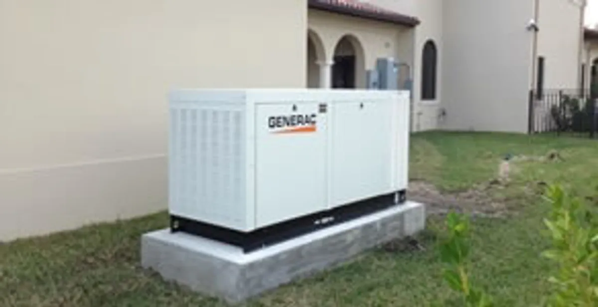 generator installation service showing standby generator professionally installed for residential power backup in Overland Park, KS