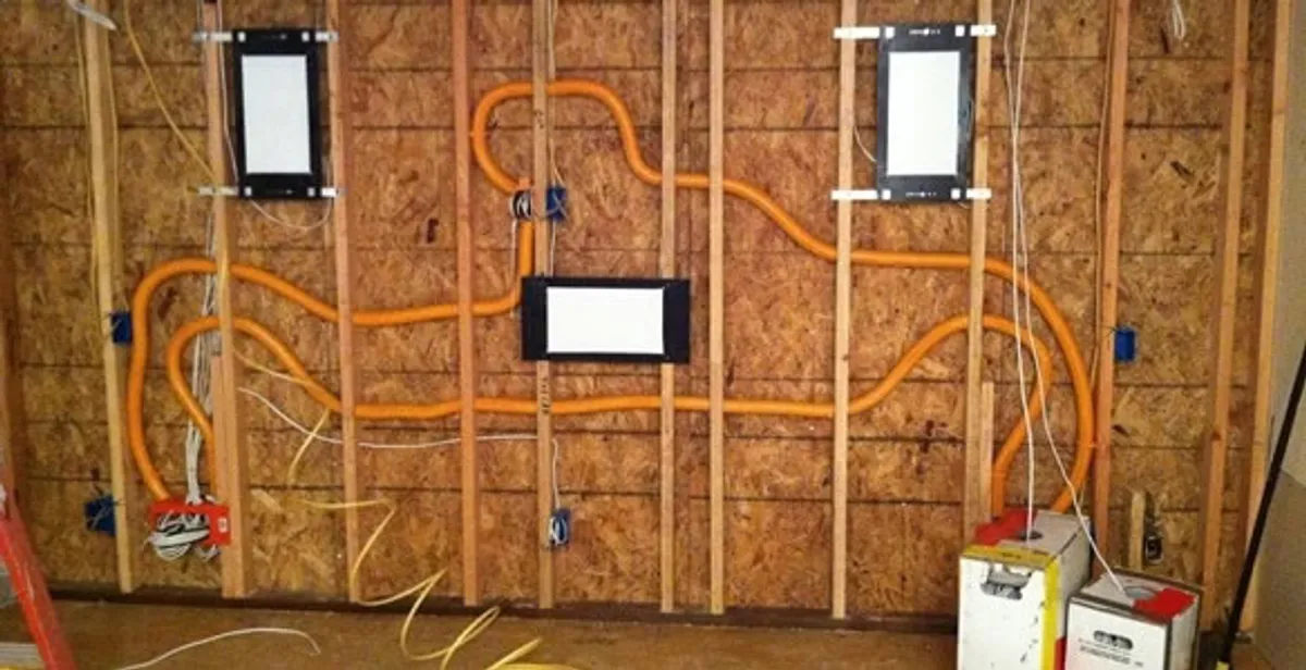 new construction wiring project displaying complete electrical system layout installed by professionals in Overland Park, KS