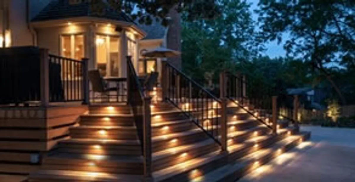 Residential electrician installing outdoor lighting for home safety in Overland Park, KS