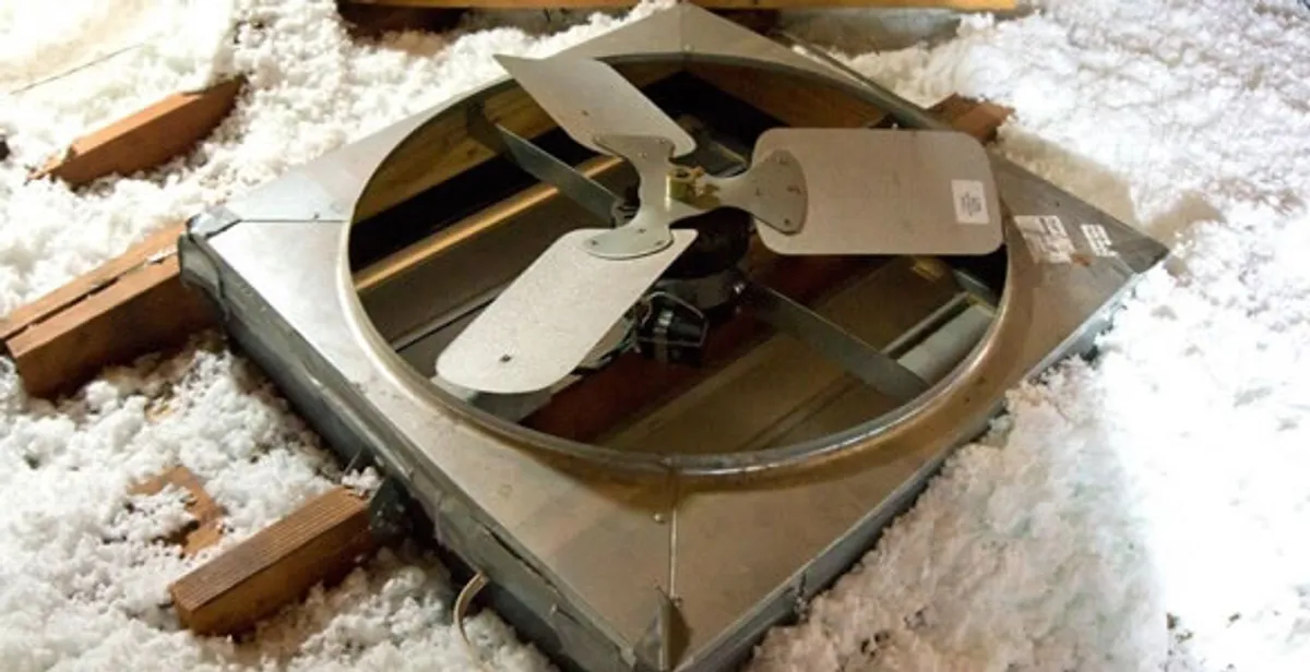 whole house fan installation services with attic-mounted ventilation unit in Overland Park, KS